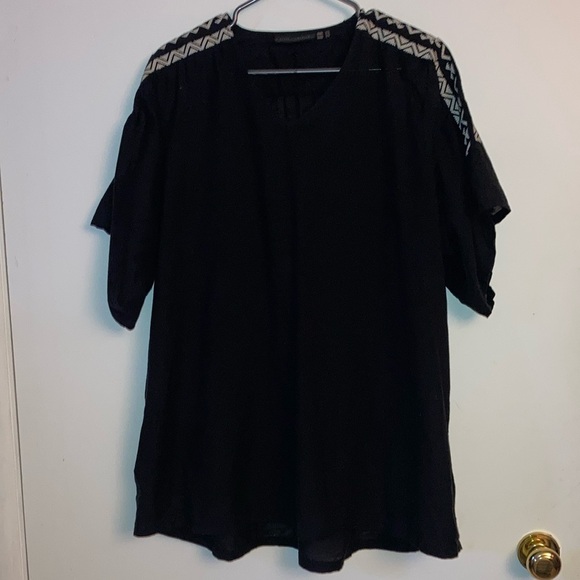 Karen by Simonsen bohemian black tunic top - Picture 1 of 4